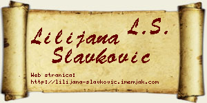 Lilijana Slavković vizit kartica